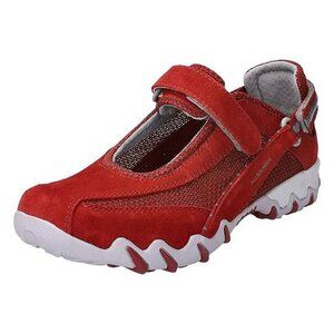 Allrounder by Mephisto  NIRO Mary Jane Flats, Red Suede Women Size 5.5  $179